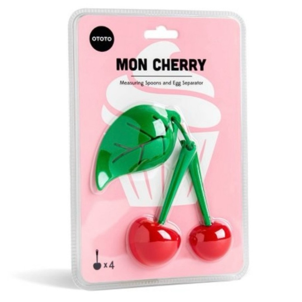 OTOTO Mon Cherry Measuring Spoons & Egg Separator - 5-Piece Set